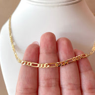 Plain Figaro Golden Style Chain Necklace