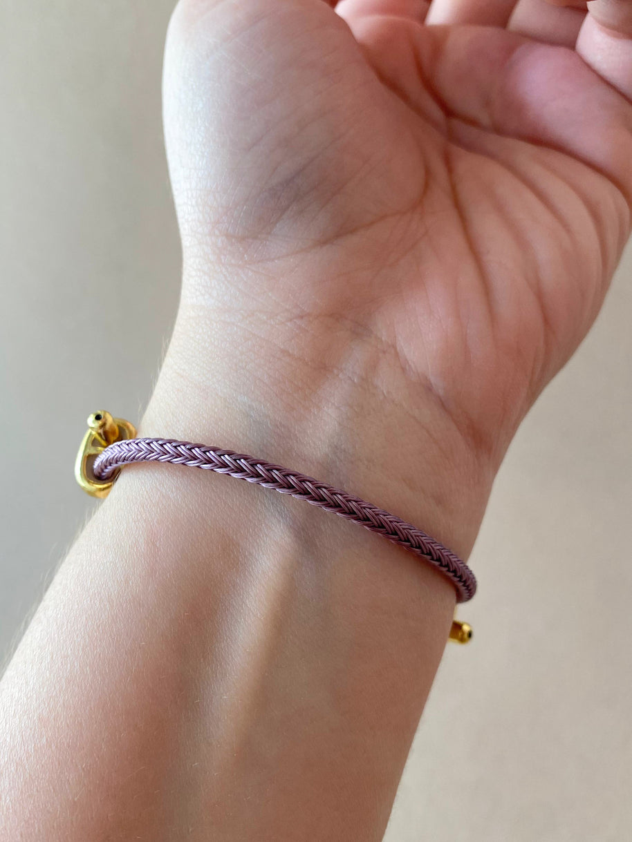 Fish and 2 Turkish Stone Rhodochrosite Adjustable Bracelet