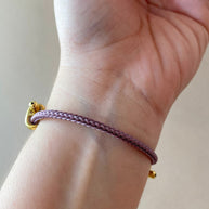 Fish and 2 Turkish Stone Rhodochrosite Adjustable Bracelet