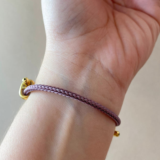 Fish and 2 Turkish Stone Rhodochrosite Adjustable Bracelet
