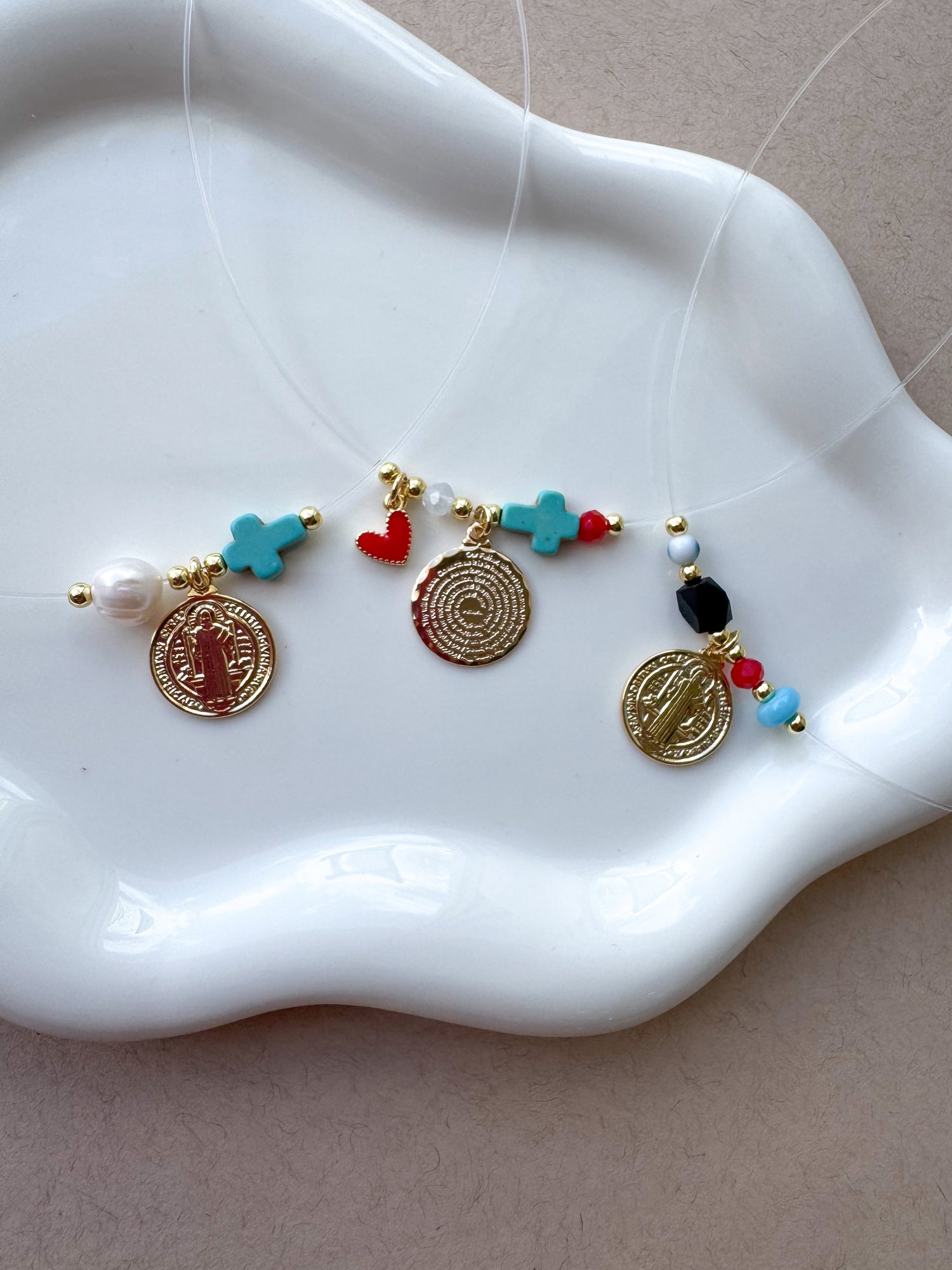 St. Benedict & Our Father Ghost Style Necklace