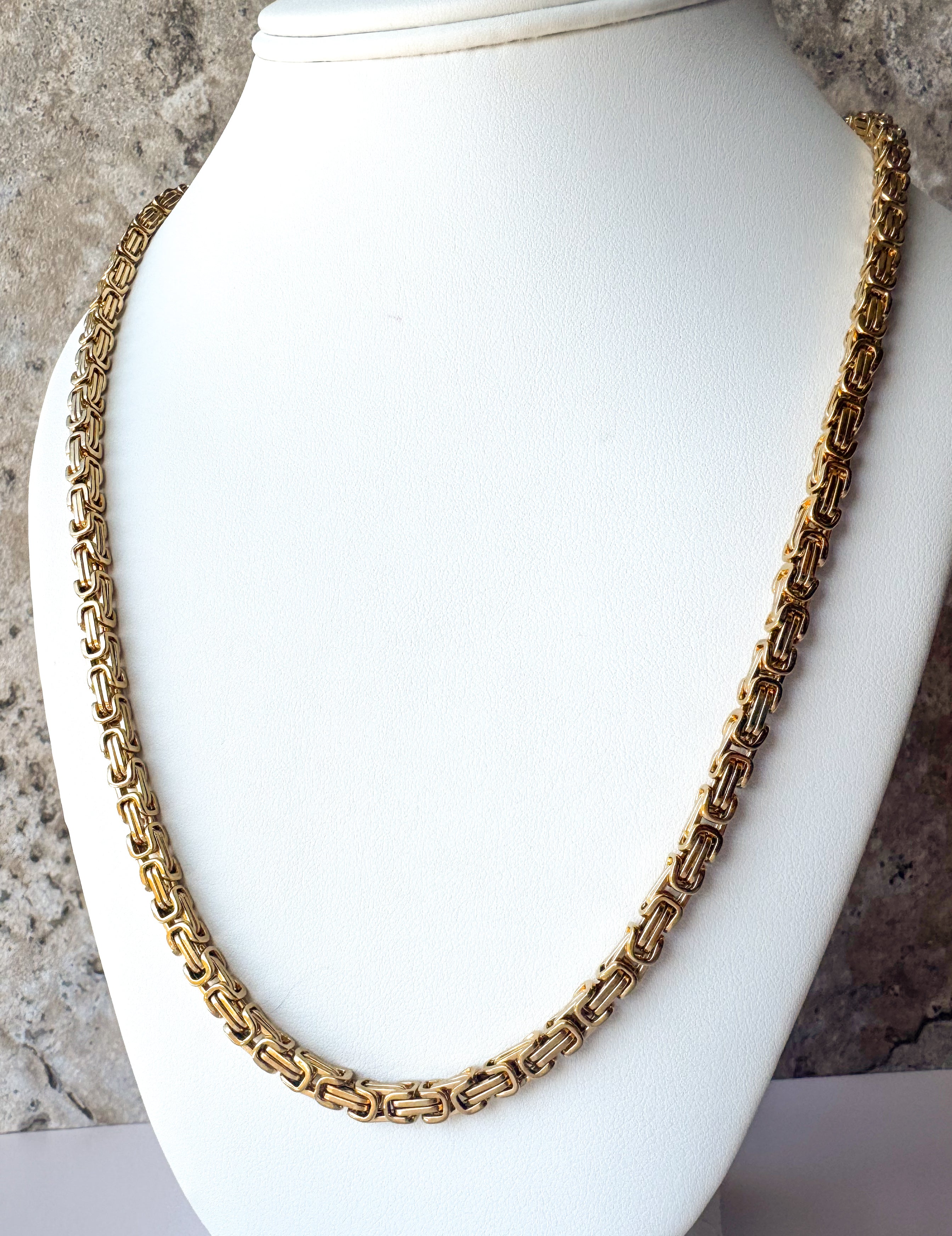 Interlaced Style Golden Thick Chain