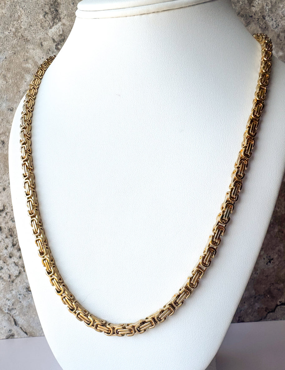 Interlaced Style Golden Thick Chain