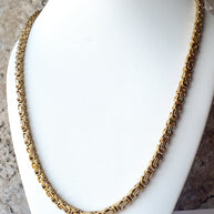 Interlaced Style Golden Thick Chain