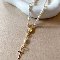 Guadalupe Virgin Pearls Rosary Bracelet