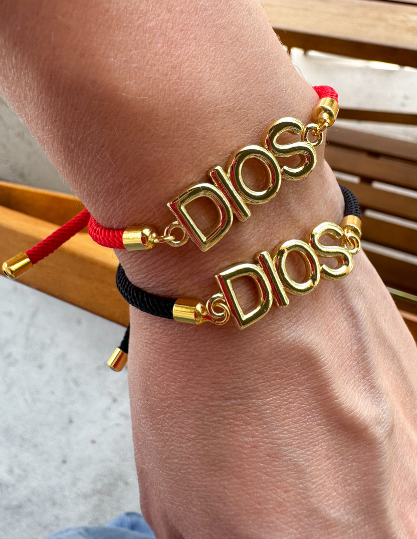 Red and Black Bracelets DIOS Charm