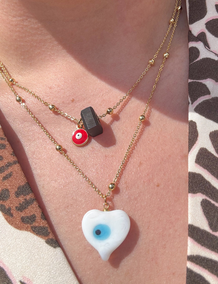 Evil Eyes and Azabache Necklace style