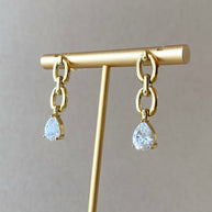 Large & Medium Drop Crystal Style Earrings