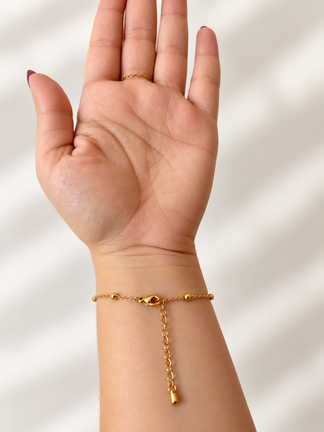 White Star and Circular Steel Bracelet-Ring