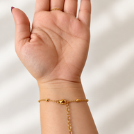 White Star and Circular Steel Bracelet-Ring