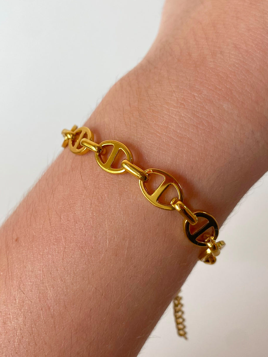 Puffed Mariner Medium Steel Bracelet