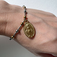 Silver & Gold Steel Miracle Virgin Bracelet