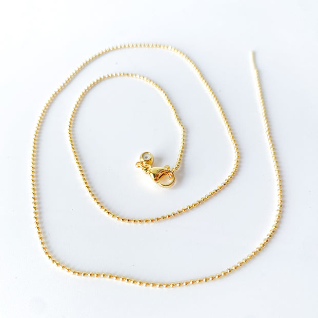 Cadena Plain Ajustable Balines Dorados
