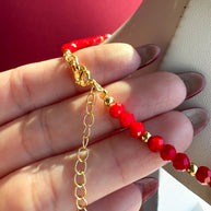 Cadena Beads Rojos