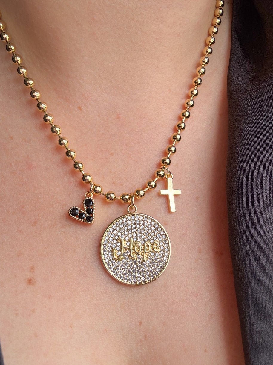 Hope + Hearts Charms Necklace