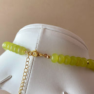 Green Lime Morganita Beads Necklace