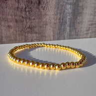 Pulsera Elastica Plain Balines Dorados