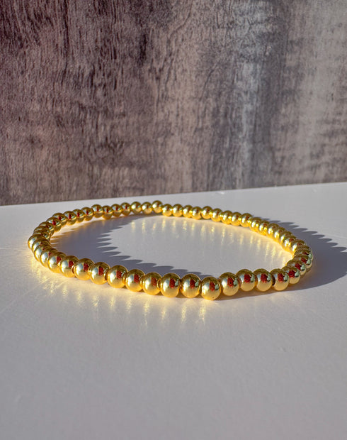 Pulsera Elastica Plain Balines Dorados