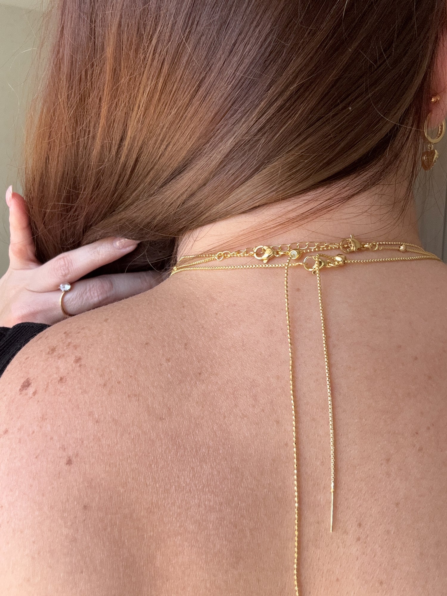 Golden Heart & Religious Necklace