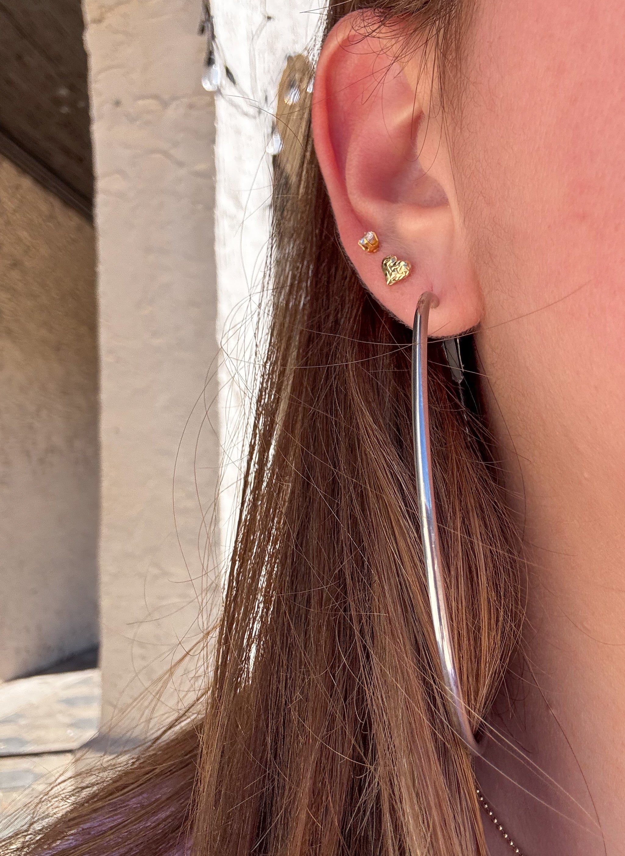 Classic Maxi Silver Hoops