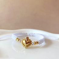 Heart of Jesus White Thread Adjustable Bracelet