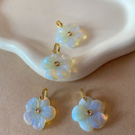 Opal Flower Crystal Stone Charm