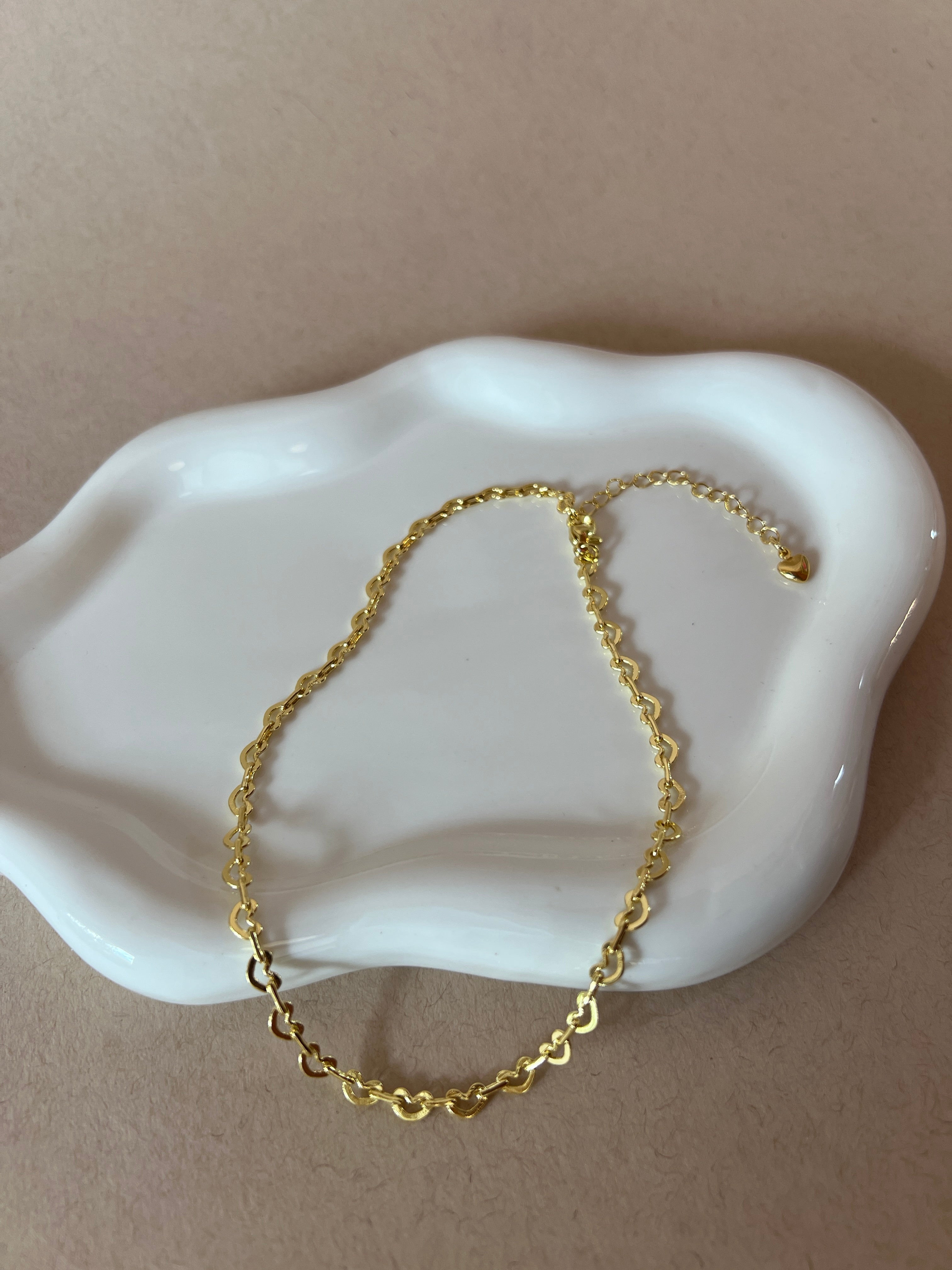 Golden Hearts Pattern Anklet