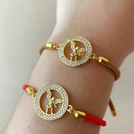 Crystals St. Miguel Charms Red or Brown Adjustable Bracelets