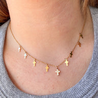 Mini Crosses Steel Chain