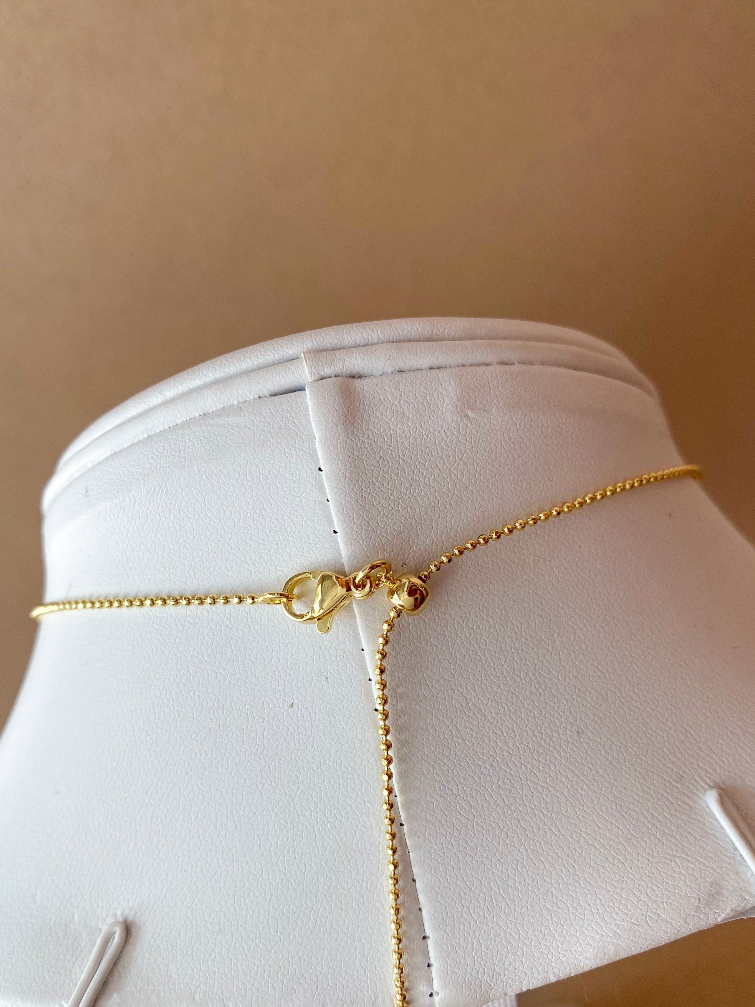 3 Gold Fire Balls Style Adjustable Necklace