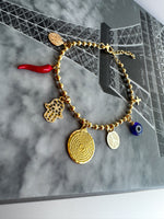 Load image into Gallery viewer, Multi charm protection bracelet
