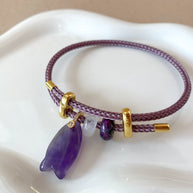 Fish and 2 Turkish Stone Amethyst Bracelet