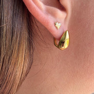 Golden Oval Plain Hoops