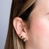 Aretes Bolitas Clásicas Doradas