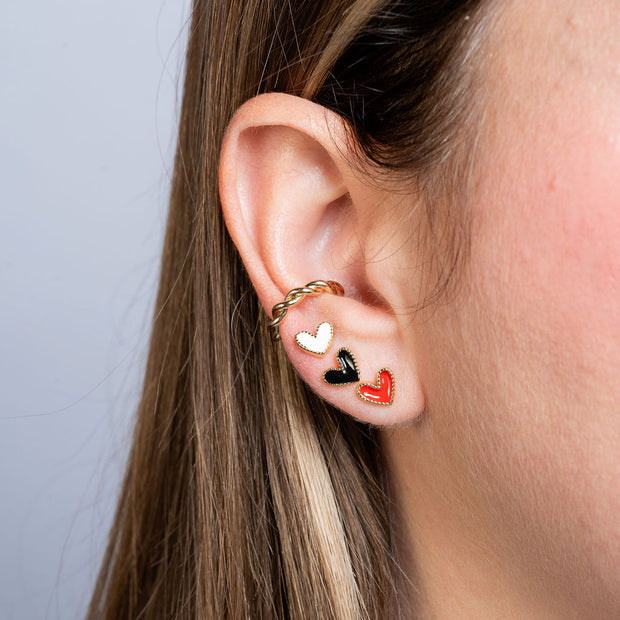 Ear Cuff Dorado Clásico Entrelazado