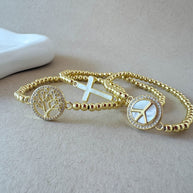 Cross & Various Charms Elastic Bracelets