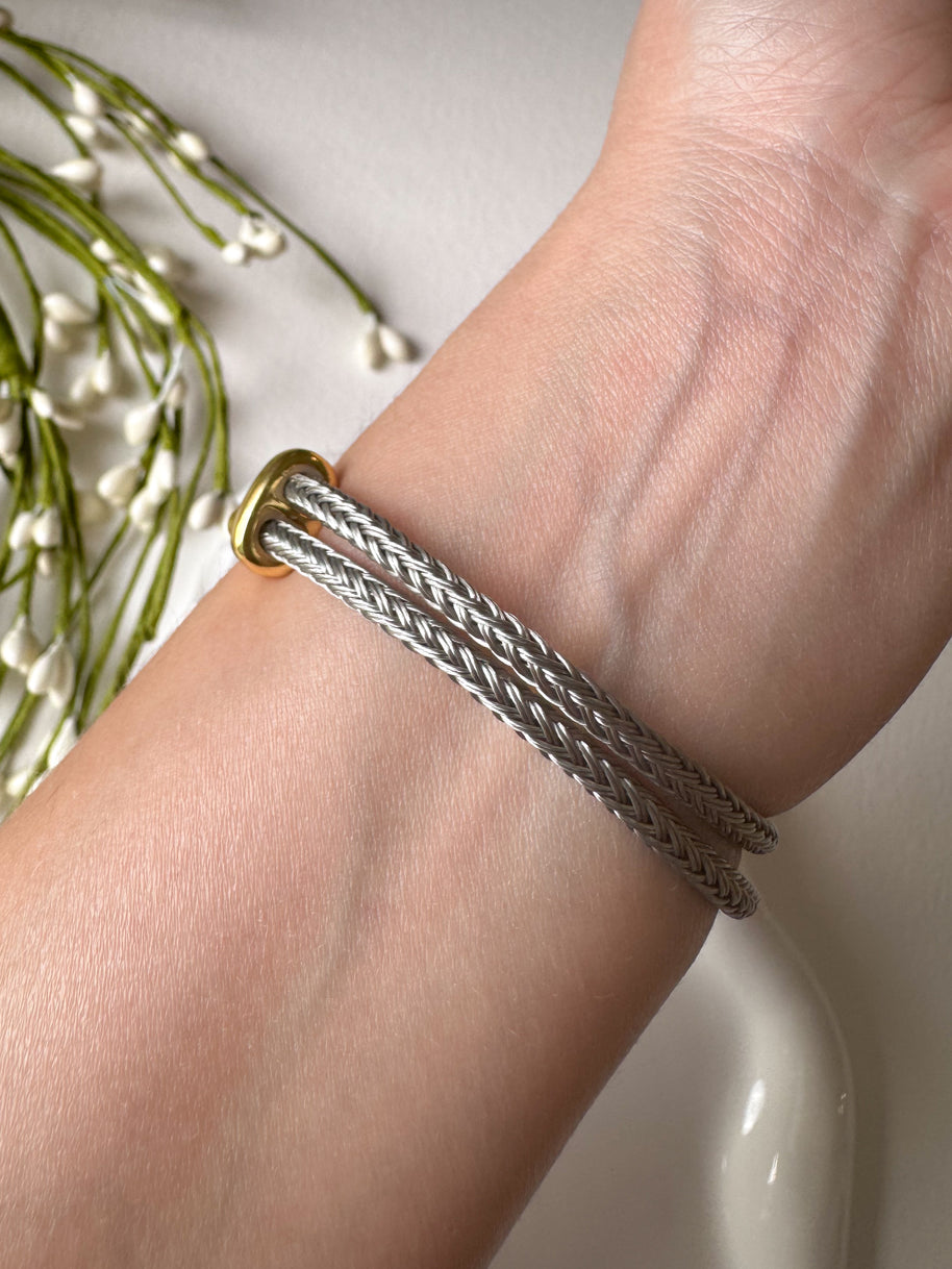 Black Crystals St. Benedict Scapular Adjustable Bracelet