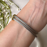 Black Crystals St. Benedict Scapular Adjustable Bracelet
