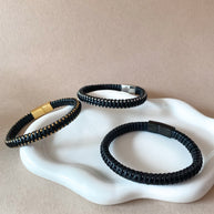 3 Different Styles of Men Leather Bracelets