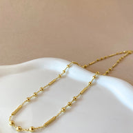 3 Balls Pattern Plain Golden Chain