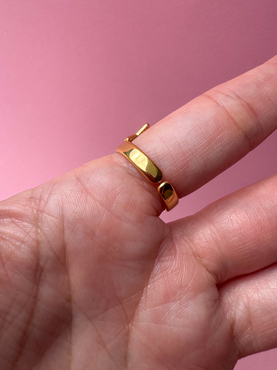 4 Silver and Gold Stars Ring