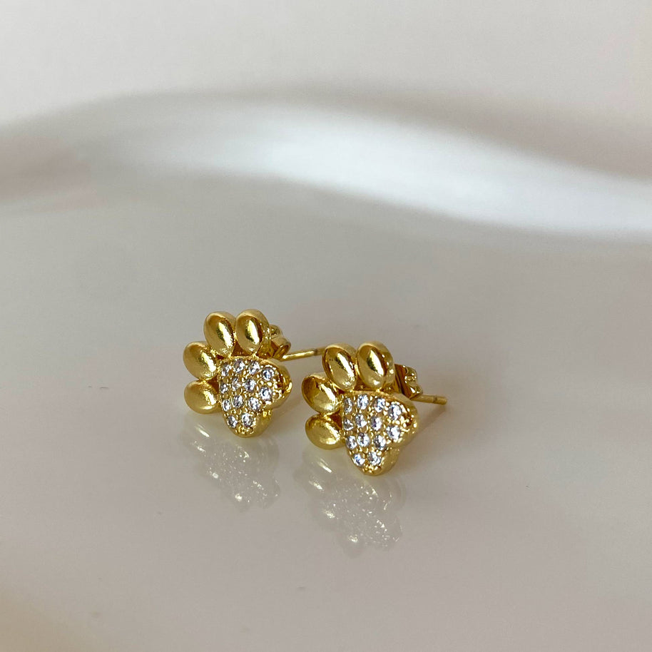 Golden and Shiny Paw 🐾 Earrings