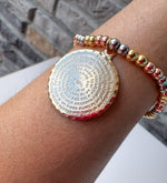 Load image into Gallery viewer, Pulsera Padre Nuestro Tres Oros
