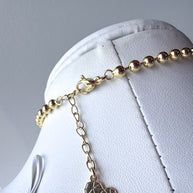 Our Father Cross Heart Style Medal Necklace