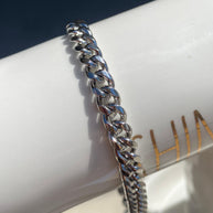 Silver Thin Links Bracelets for Men