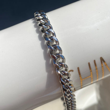 Silver Thin Links Bracelets for Men