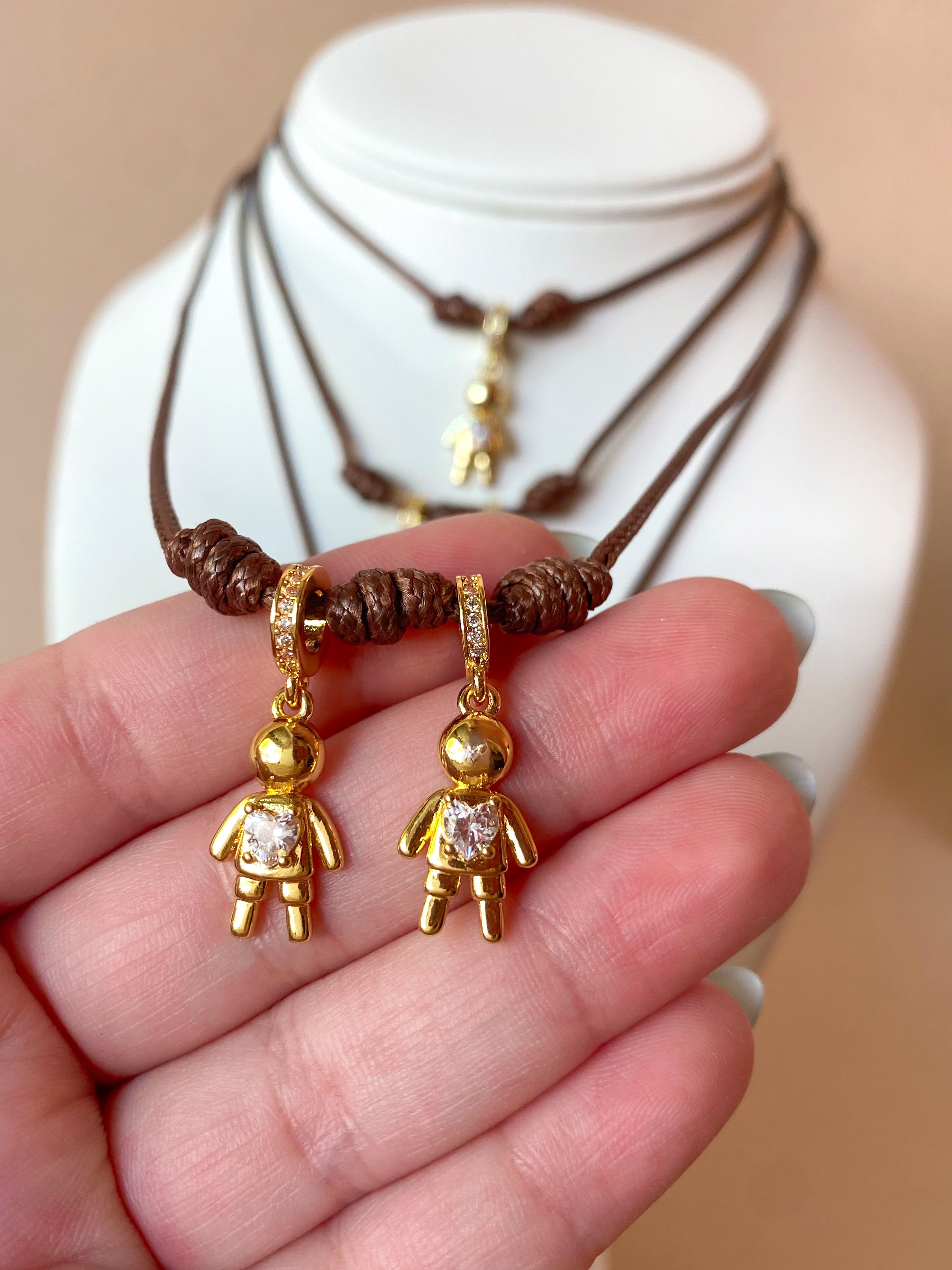 Kids Adjustable Leather Necklaces
