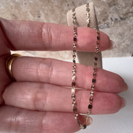 Alternating Style Chain 14K Solid Gold Necklace