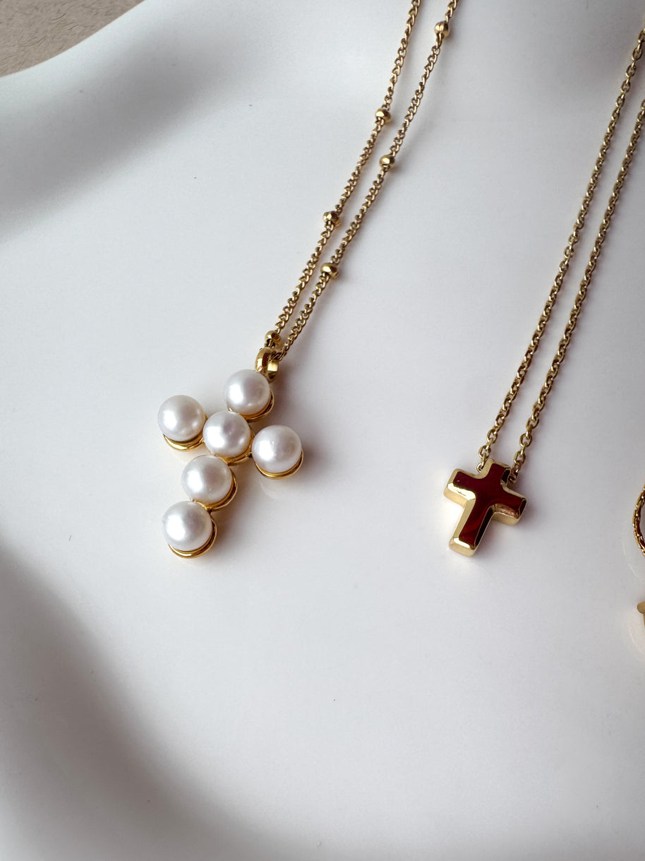 Variety of Necklaces with Crosses & Crystal