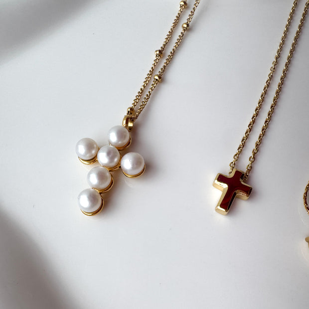 Variety of Necklaces with Crosses & Crystal